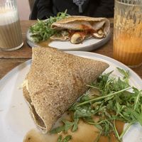 Crepe and juice - great combo  at Pipoca Vegan in South West London