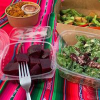 Vegan mains and salads at The Green Door in Ottawa