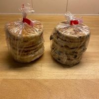 Welsh cakes (jam on the left, fruit on the right) at Cardiff Bakestones - Food Stall in Cardiff