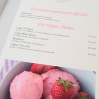 Vegan Menu at Eiscafe Dolomiti in Konstanz