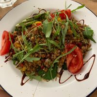 Lentils with rocket salad - tasty, but not a huge portion😄 at Liebling in Vienna