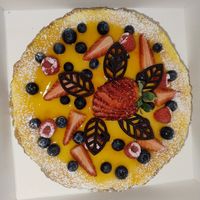 Vegan custard tart you can order whole at La Duchesse in North London