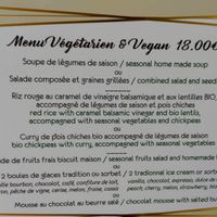 Three course set menu at Le Comptoir Nature in Le Somail
