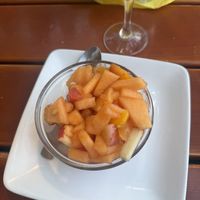 Fruit salad dessert   at Le Comptoir Nature in Le Somail