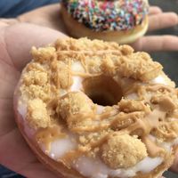 nutter butter at Grumpy Donuts in Camperdown