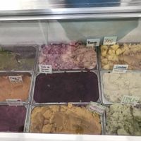 Sorbet flavours including passion fruit, mango, tropical, red wine and soursop at Pola Gelato Shop in Merida