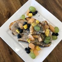 Almond butter + fruit on toast  at Green Light Coffee - S Staples St in Corpus Christi