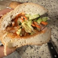Delicious Bahn Mi with vegan ham  at Blue Taro in Rochester