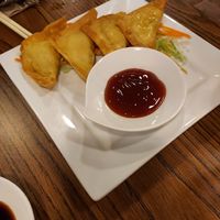 Vegan crab rangoon at Blue Taro in Rochester