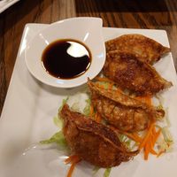 Vegan pork dumplings, fried at Blue Taro in Rochester