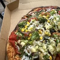 I had a vegan mod pizza (I customized it) I put vegan cheese, and vegan sausage and many veggies and sauce. Loved it. Great affordable option   at Mod Pizza - West Galleria in Houston