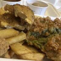 Inside of Tofish & Pea Bomb at Capplemans Fish and Chips in Scarborough