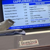 Menu  at Capplemans Fish and Chips in Scarborough