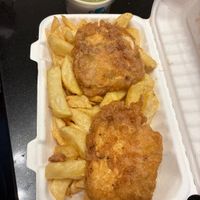 Chippy tea  at Capplemans Fish and Chips in Scarborough