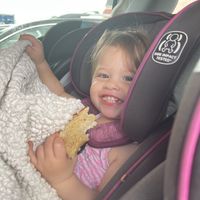 Plain bagel, vegan butter and a very happy baby!   at Bagels Plus in Conway