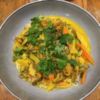 Vegetable curry: the only vegan dish  at Loulou Friendly Diner in Paris