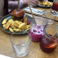 Vegetarian burger  at Loulou Friendly Diner in Paris