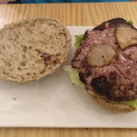 Menu of the day / Main course / Vegan burger at Raices in Pamplona