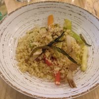 Menu of the day / 1st course / Bulgur with sautéed vegetables at Raices in Pamplona