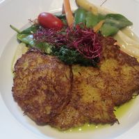 Vegan rösti with veggies  at Alte Mainmühle in Wurzburg