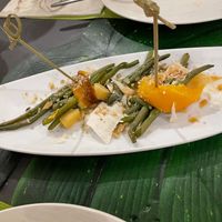 Greens with vegan pecorino and peppers at Zenzero in Taranto
