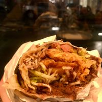 Vegan burrito with tempura yam, no cilantro  at Tacofino in Victoria