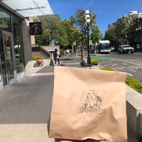 Walk-up window next to bike lanes make the location extra accessible  at Tacofino in Victoria
