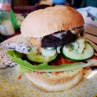 Tempeh Burger at The Organic Circle  in Armadale