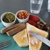 Vegan all day breakfast. Tasty and reasonably priced. at Pod Café Portreath in Portreath
