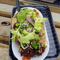 Take as many toppings as you like at Kumpir The Happy Potato in Luxembourg City