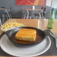 Vegan Francesinha  at Spacos in Vila Praia De Ancora