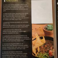 Menu 1 at Armonia in La Paz