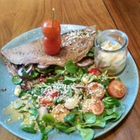 Tasty vegan pancake at co Jak co in Poznan