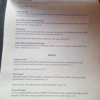 Part of the menu in English at co Jak co in Poznan
