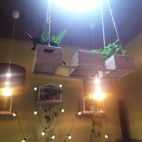 Overhead decorations inside at co Jak co in Poznan