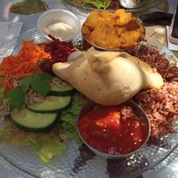 Samosas plate at Peace-Garden in Ottawa