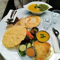 Samosa platter at Peace-Garden in Ottawa