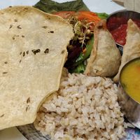 Samosa plate at Peace-Garden in Ottawa