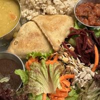 Samosa platter  at Peace-Garden in Ottawa