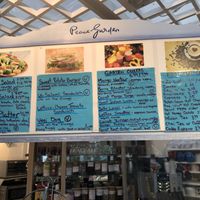 Menu at Peace-Garden in Ottawa