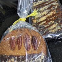 Vegan and gluten-free pecan cookie and hazelnut brownie at Poke and Co - Central Park Tower in Dubai