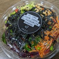 Poke bowl at Poke and Co - Central Park Tower in Dubai