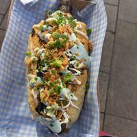 So stuffed after eating this! at Vausages in Lichfield