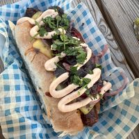 Mexicana vegan hot dog  at Vausages in Lichfield