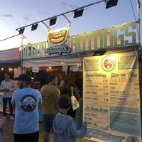 Front of stall (dinner menu).  at Vausages in Lichfield