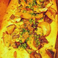 Vegan wild mushroom and sherry  flatbread at Bar Iberico in Nottingham