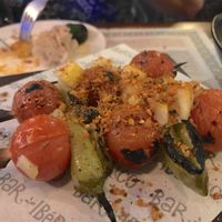 Vegan tomato pinchos  at Bar Iberico in Nottingham