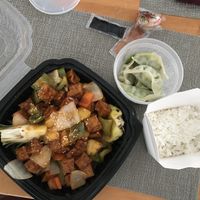 Pineapple Tofu with edamame dumplings  at Imperial Palace in Virginia Beach