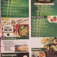 Vegan menu 1 at Baan Thai in Las Vegas