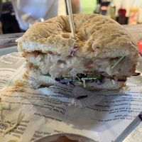 Burger was just pap in breadcrumbs.. no taste at all  at Ministry of Works Bar & Eatery in Twizel